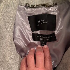 J. Crew Light Gray Italian Stadium Cloth Coat